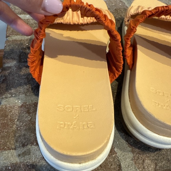 SOREL Roaming Two Strap Slide Sandal Limited Edition x prAna Orange sz 10.5M #22 - Picture 15 of 16